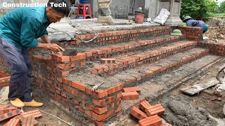 Master Craftsman Builds Exterior Level Brick And Granite For Amazing New Home [upl. by Acinomaj425]