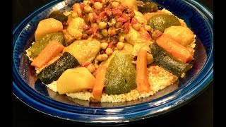 recette de COUSCOUS àu POULET à la MAROCAINE 🇲🇦🍗 [upl. by Winter]