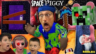 PIGGY in SPACE FGTeeV Builds Custom Minecraft Creeper Map NEW BUILD MODE [upl. by Pride]