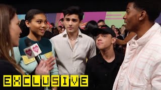 Snackin With The Cast of quotOn My Blockquot at Kids Choice Awards [upl. by Godding]