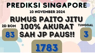 PREDIKSI SGP HARI INI 10 NOVEMBER 2024  BOCORAN SGP HARI INI 2024  RUMUS KEPALA EKOR [upl. by Emyam]