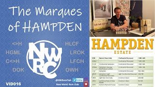 The Marques of HAMPDEN high ester funky rums  NWRumClub VID016a [upl. by Hacker]