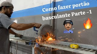 Como fazer portão basculante em sua garagem Parte 1 [upl. by Yeslah]