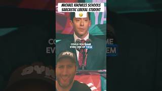 MICHAEL KNOWLES DESTROYS LIBERAL STUDENT ON POLICY ISSUES 🤣 shorts michaelknowles politics [upl. by Maia705]