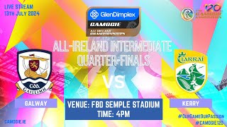 WATCH  Glen Dimplex AllIreland Intermediate Camogie Championship Qtr Final 2024  Galway v Kerry [upl. by Bulley]