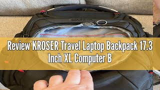 Review KROSER Travel Laptop Backpack 173 Inch XL Computer Backpack with Hard Shell Saferoom RFID Po [upl. by Lonyer]