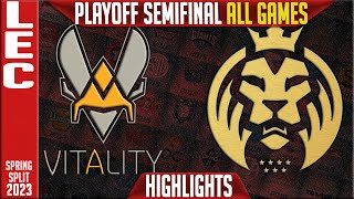 VIT vs MAD Highlights ALL GAMES  LEC Semifinal Playoffs Spring 2023  Team Vitality vs MAD Lions [upl. by Andert]