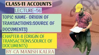 Origin of transactions source of documents Chapter8source of documents Class11 Accounts [upl. by Eidroj]