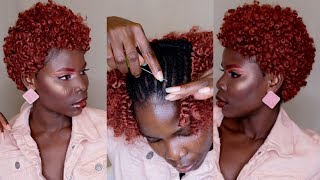 HOW TO DO SHORT CURLY CROCHET BRAIDS WITH XPRESSION BRAIDING HAIR  DIY TAPERED CUT CROCHET [upl. by Good]