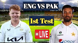 LIVE ENG vs PAK 1st TEST ENG vs PAK 2024Day 4Session 1 [upl. by Elbas338]