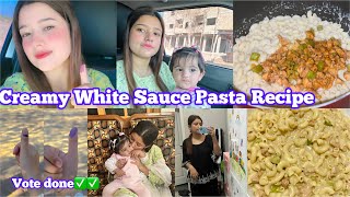 CREAMY White Sauce Pasta Recipe  Vote kis ko diya tha [upl. by Winsor704]