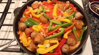 Sausage and Peppers Recipe  OrsaraRecipes [upl. by Ynot267]