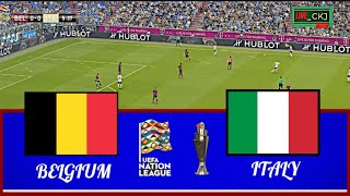 LIVE🔴 Belgium vs Italy  EUROPE UEFA Nations League  League A  Round 5  Pes 21 viral [upl. by Nevetse137]