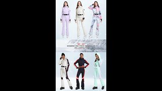 Womens Overalls Ski Suits amp One Piece Ski Jumpsuits Retro Ski Onesies [upl. by Masterson499]