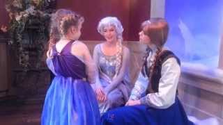 Disneyland Frozen princesses talking to Lily [upl. by Eical]