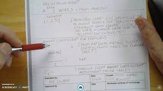 Storm Water Runoff Calculation for PreDevelopment [upl. by Ynehpets]