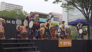 七十七銀行和太鼓同好会③ 仙台すずめ踊り特設ステージ 20180728T1137 [upl. by Larrej]