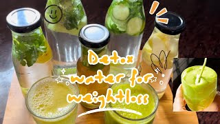 7 Best Detox Drinks Episode 1 of weight loss series detox [upl. by Nananne]