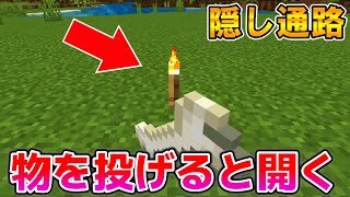 物を投げると通路が開く特殊な隠し通路の作り方【統合版マイクラ】 [upl. by On]