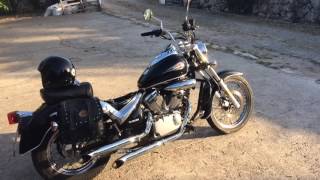 Suzuki intruder 125 turn out exhaust [upl. by Airoled]