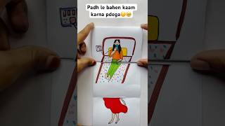 Padh le bahen kaam karna padega 🥹😔storyart girlslife KhushiDrawingAcademy1 [upl. by Nare]