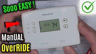 MANUAL Override  Honeywell RTH2510 2410 2300 Thermostat  SET Temperature [upl. by Weatherley]