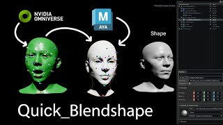 Introduction to Creating Facial Blendshapes in NVIDIAOmniverse to maya [upl. by Litt]