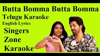 Butta Bomma Karaoke with sinking lyrics [upl. by Mela]