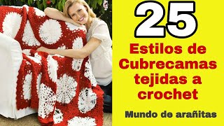 Cubrecamas tejidas a crochet 25 estilos [upl. by Su]