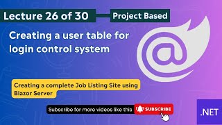 Lecture 26 Create User Table and Data in it [upl. by Akinor]