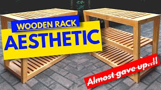 Make an aesthetic shoe rack from waste pallet wood diy woodworking interiordesign trending wood [upl. by Alak]