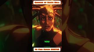 Goddess of Death Hela vs Fire Demon Surter marvel shorts mcu [upl. by Nitnelav]