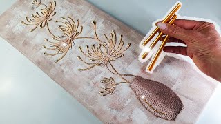 EASY Glue Gun Techniques You CANT MISS Chrysanthemum Art Piece  AB Creative Tutorial [upl. by Atirehs16]