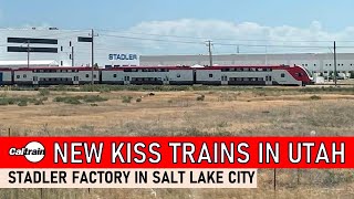 New Caltrain KISS Trains at Stadler Utah [upl. by Ahsytal533]