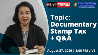 TOPIC  Documentary Stamp Tax  QampA [upl. by Tilda654]