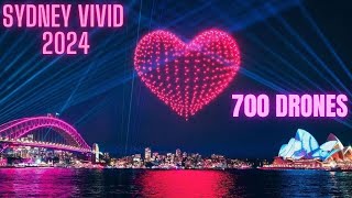 VIVID SYDNEY 2024 DRONE SHOW amp MUSIC  700 DRONES LỄ HỘI ĐÈN NHÀ HÁT CON SÒ  CẦU HARBOUR [upl. by Ardnoel530]