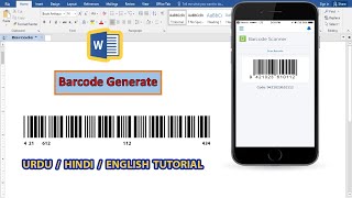 Barcode Generator and Scanner 3 of 9 Barcode font download install on MS Word [upl. by Ruiz]