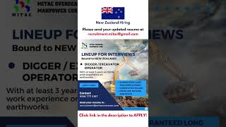 EXCAVATOR OPERATOR FOR NEW ZEALAND [upl. by Eelac]