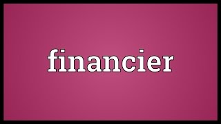 Financier Meaning [upl. by Chappelka]