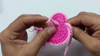 Cómo hacer un CORAZÓN Mediano a Crochet  PASO A PASO  corazón tejido a crochet fácil [upl. by Akahc]