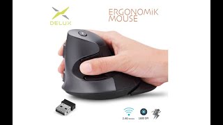 DİKEY MOUSE DELUX MOUSE 6 TUŞLU KABLOSUZ DİKEY OPTİK MOUSE [upl. by Holtz]