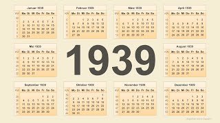 Kalender 1939 [upl. by Naitsirc]