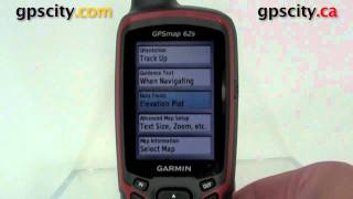 Garmin GPSMap 62S map screen with GPS City [upl. by Ajiam]