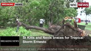 St Kitts and Nevis braces for Tropical Storm Ernesto [upl. by Notlim]