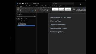 Navigation Pane Font Size Issue In Microsoft Word [upl. by Silin702]