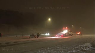 12232020 Minneapolis MN  Night  Blizzard Car Spinouts Holiday Shoppers and Clean Up [upl. by Cristin]