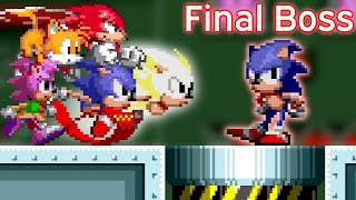 Can Sonic Tails Knuckles Amy amp Super Sonic BEAT THE FINAL SONIC BOSS Sonic 1 Forever mods [upl. by Nirda]