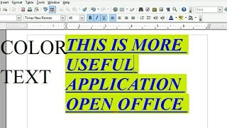 Text Color in open officeText Color in open office in all text WritingText Color in text area [upl. by Bachman280]