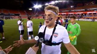 Jake paul vs kade Speiser soccer game [upl. by Annoval]