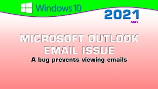 Outlook Blank Email Issue  A bug is preventing viewing emails [upl. by Yahc]